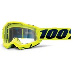 100% Accuri OTG Goggle Gen. 2 Clear Lens Fluo Yellow