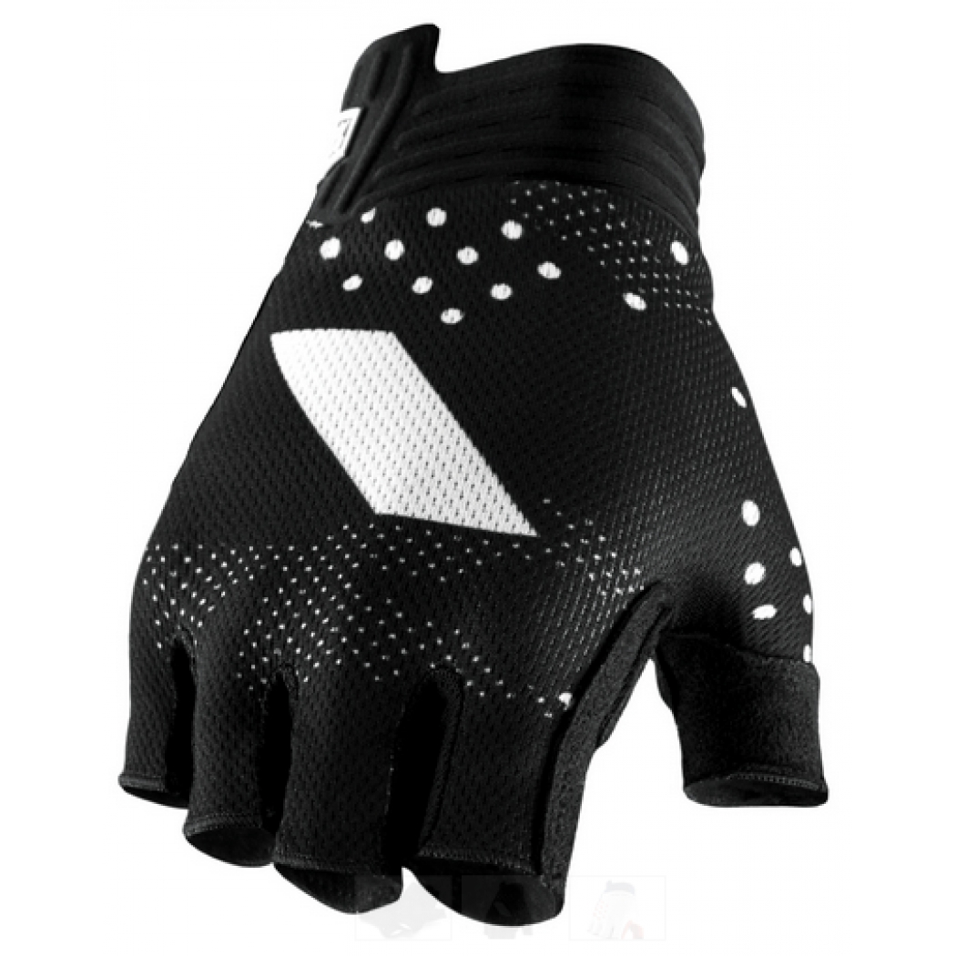 100% Exceeda Gel Short Finger Glove Black