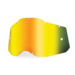 100% Gen. 2 Mirror Replacement Anti Fog Lens Gold