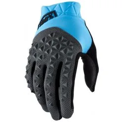 100% Geomatic Glove Cyan Charcoal