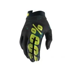 100% ITrack Youth Glove Camo Black/green