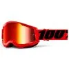 100% Strata Gen. 2 Goggle Anti Fog Mirror Lens Red
