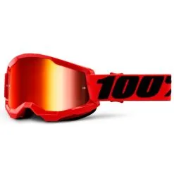 100% Strata Gen. 2 Goggle Anti Fog Mirror Lens Red