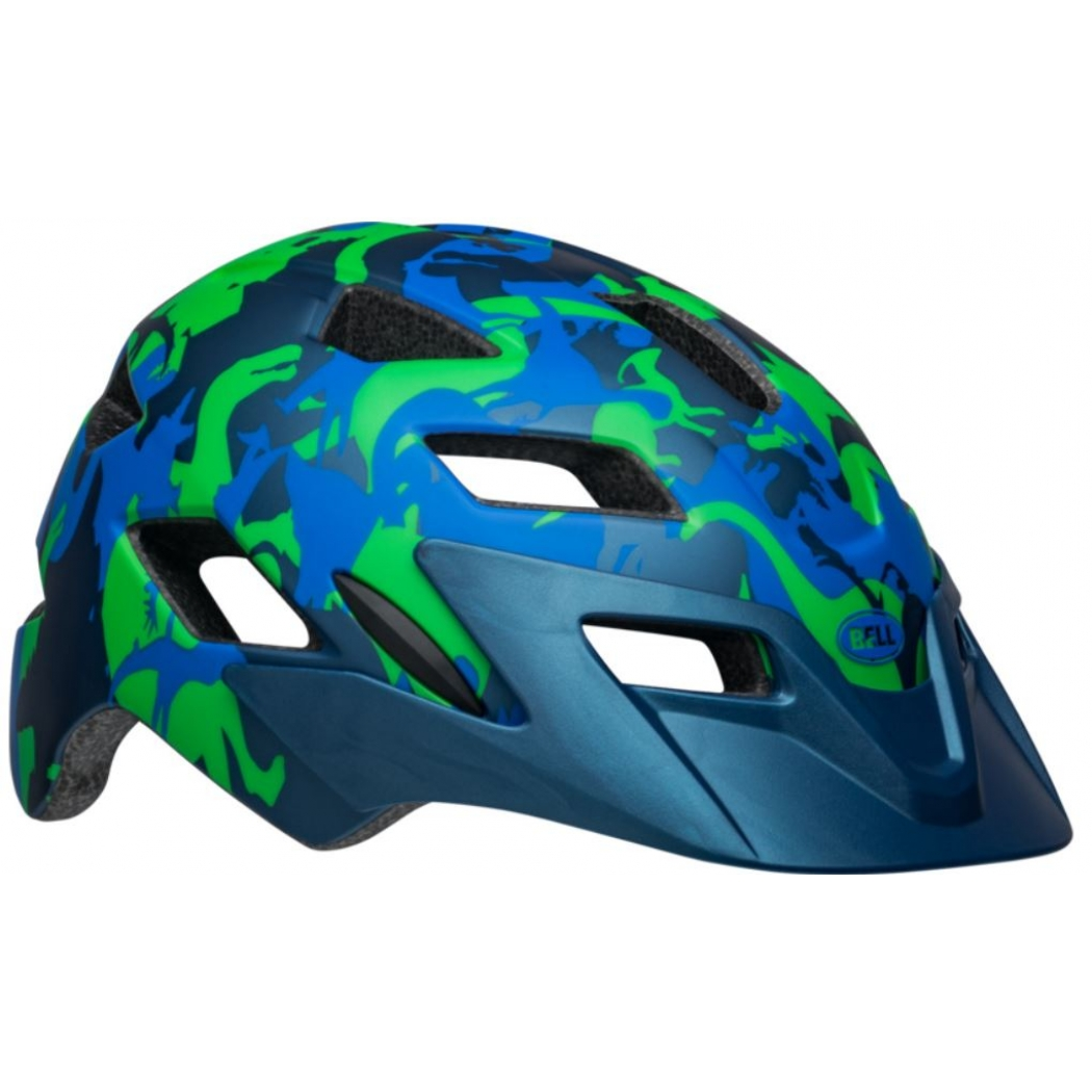 Bell Sidetrack Child 47-54 Cm Matte Blue Camosaurus – Bild 3