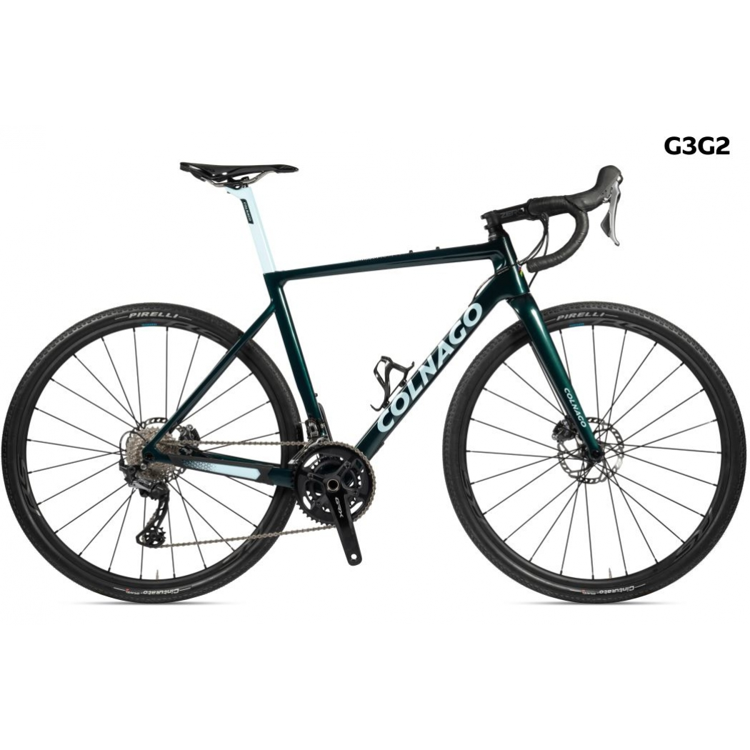 Colnago G3-X Disc Campagnolo Ekar 13v Fulcrum Rapid Red 900 DB G3GS Grün Weiß