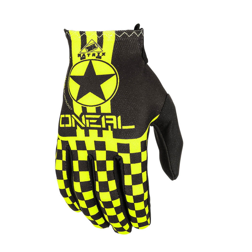 Oneal Matrix Glove Kids Wingman Black Neon Yellow