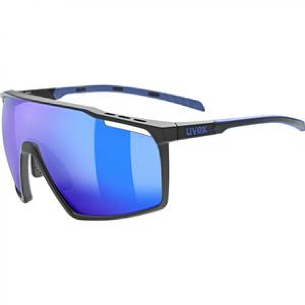 Uvex Mtn Perform Black-blue Matt Mirror Blue Cat.2